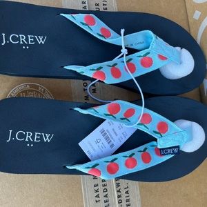 J Crew Factory Emboirded Flip flops